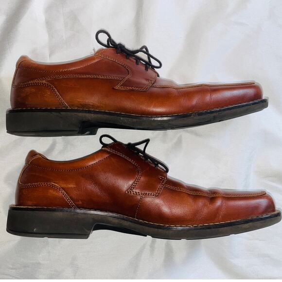 ECCO Helsinki 2.0 Brown Moc-Toe Oxford Comfort Shoes - Men's Size 47 (US 13)‎ - Picture 3 of 12